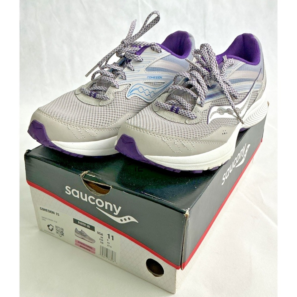 Saucony Cohesion 15 Women Running Shoe Smoke Grape Pop S10701-25 Size 11 NEW